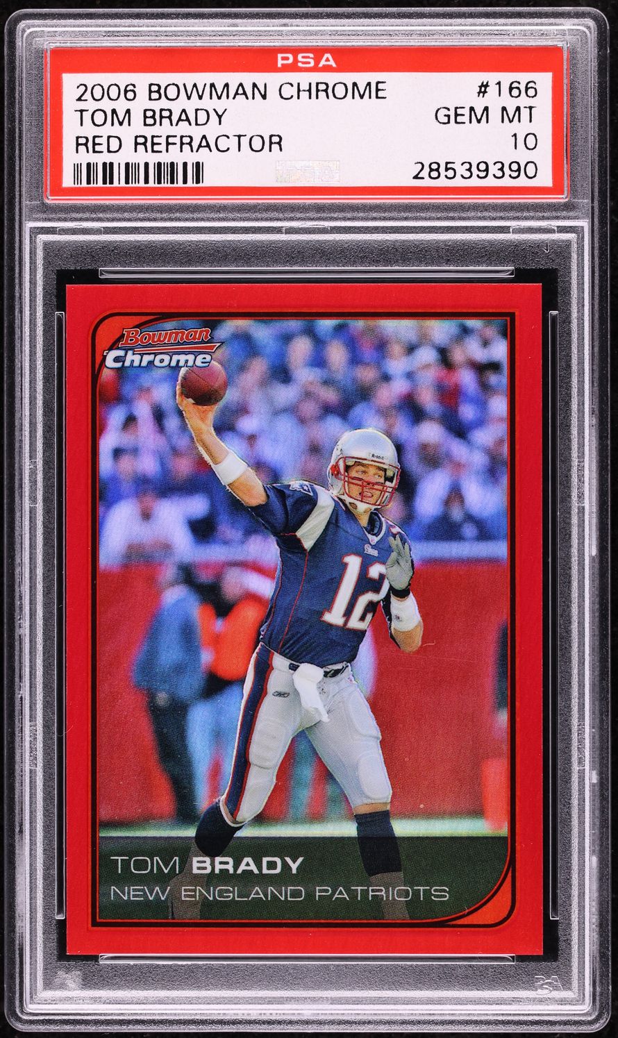 2006 Bowman Chrome Red Refractor Tom Brady /5 #166 PSA 10 GEM MINT