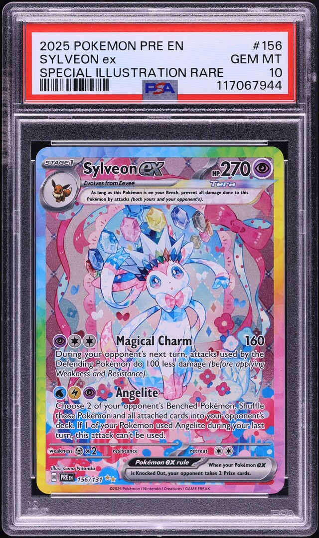 2025 Pokemon SV Prismatic Evolutions SIR Sylveon ex #156 PSA 10 GEM MINT