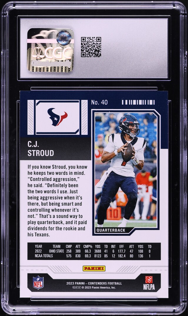 2023 Panini Contenders C.J. Stroud ROOKIE #40 CGC 9 MINT