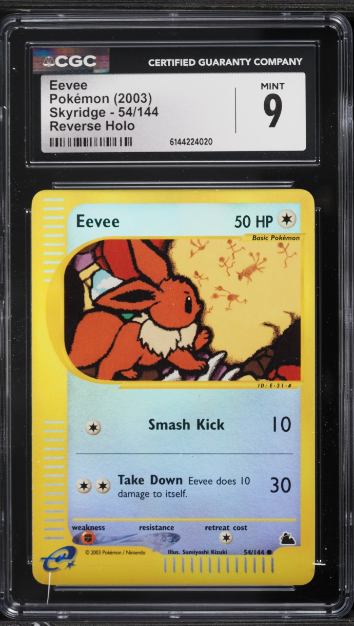 2003 Pokemon Skyridge Reverse Holo Eevee #54 CGC 9 MINT
