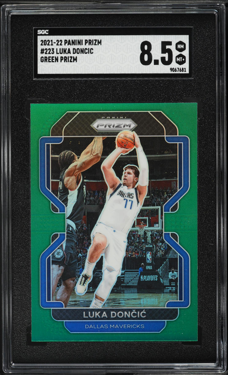 2021 Panini Prizm Green Luka Doncic #223 SGC 8.5 NM-MT+