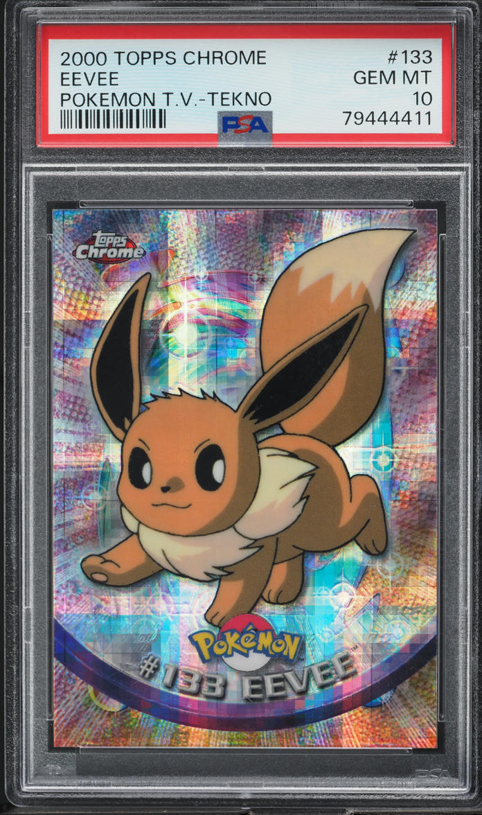 2000 Topps Chrome Pokemon Series 2 Tekno Eevee #133 PSA 10 GEM MINT