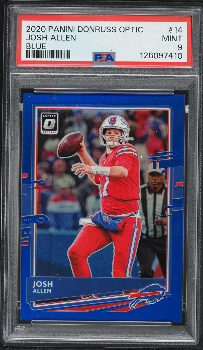 2020 Donruss Optic Blue Josh Allen /179 #14 PSA 9 MINT
