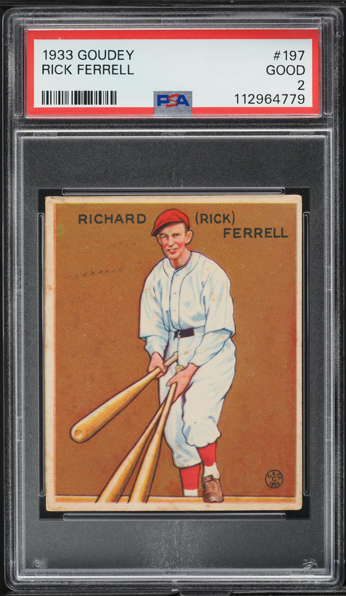 1933 Goudey Rick Ferrell #197 PSA 2 GD