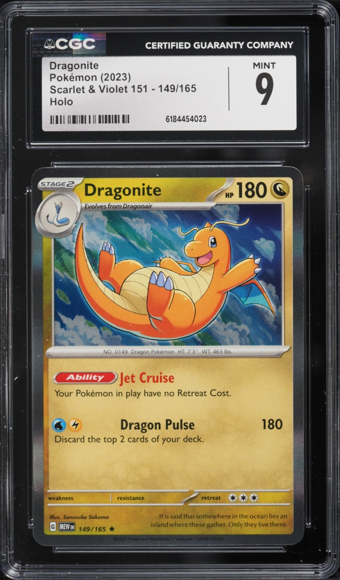 2023 Pokemon Scarlet & Violet 151 Holo Dragonite #149 CGC 9 MINT