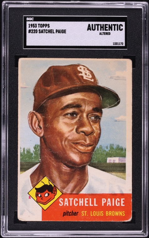 1953 Topps Satchell Paige #220 SGC AUTH