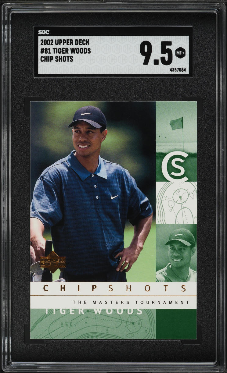 2002 Upper Deck Chip Shots Tiger Woods #81 SGC 9.5 MINT+