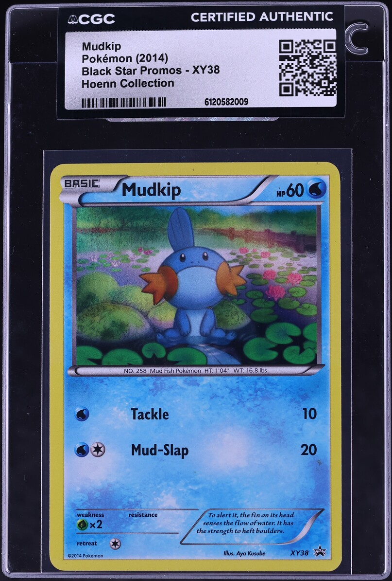 2014 Pokemon XY Black Star Promo Hoenn Collection Mudkip #XY38 CGC AUTH