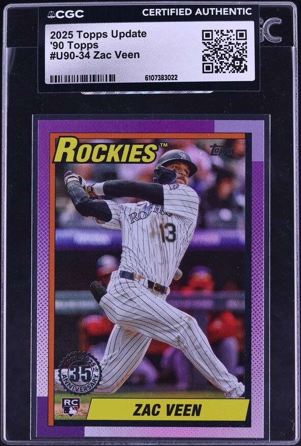 2020 Bowman Chrome Purple Refractor Zac Veen PROSPECT AUTO /250
