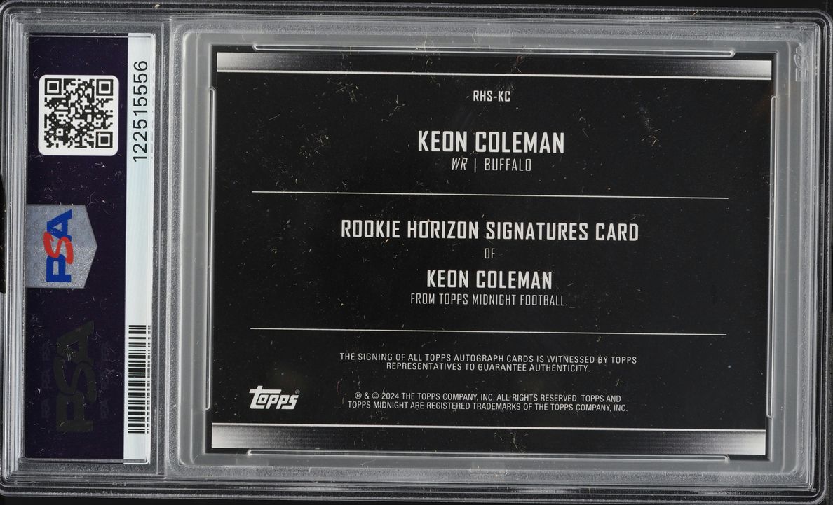 2024 Topps Midnight Horizon Keon Coleman ROOKIE AUTO #RHSKC PSA 10 GEM MINT