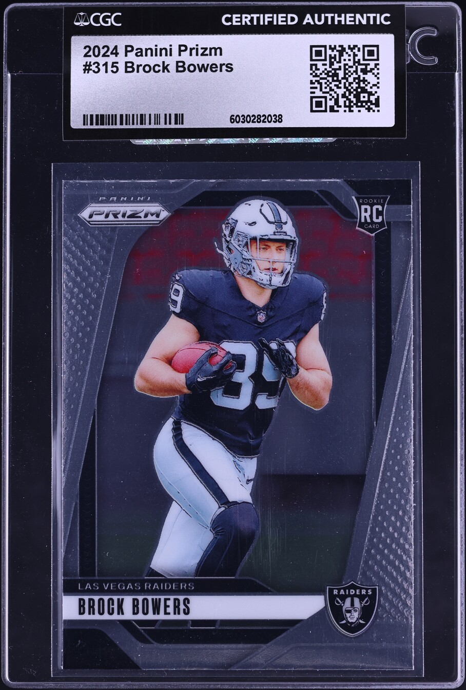 2024 Panini Prizm Brock Bowers ROOKIE #315 CGC AUTH