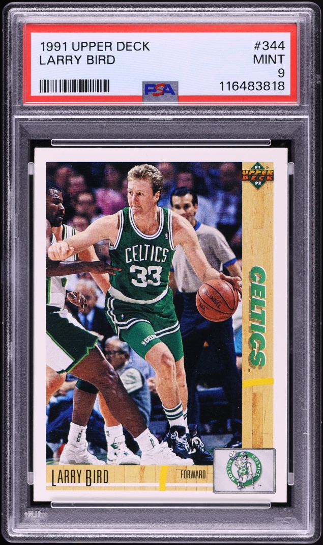 1991 Upper Deck Basketball Larry Bird #344 PSA 9 MINT