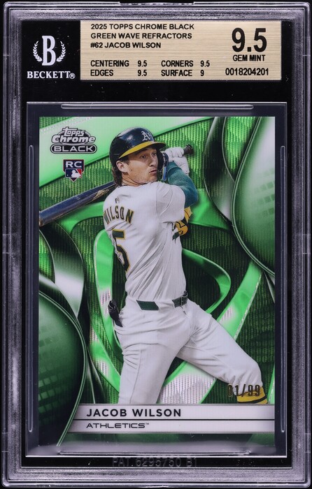 2025 Topps Chrome Black Orange Wave Refractor Jake Eder