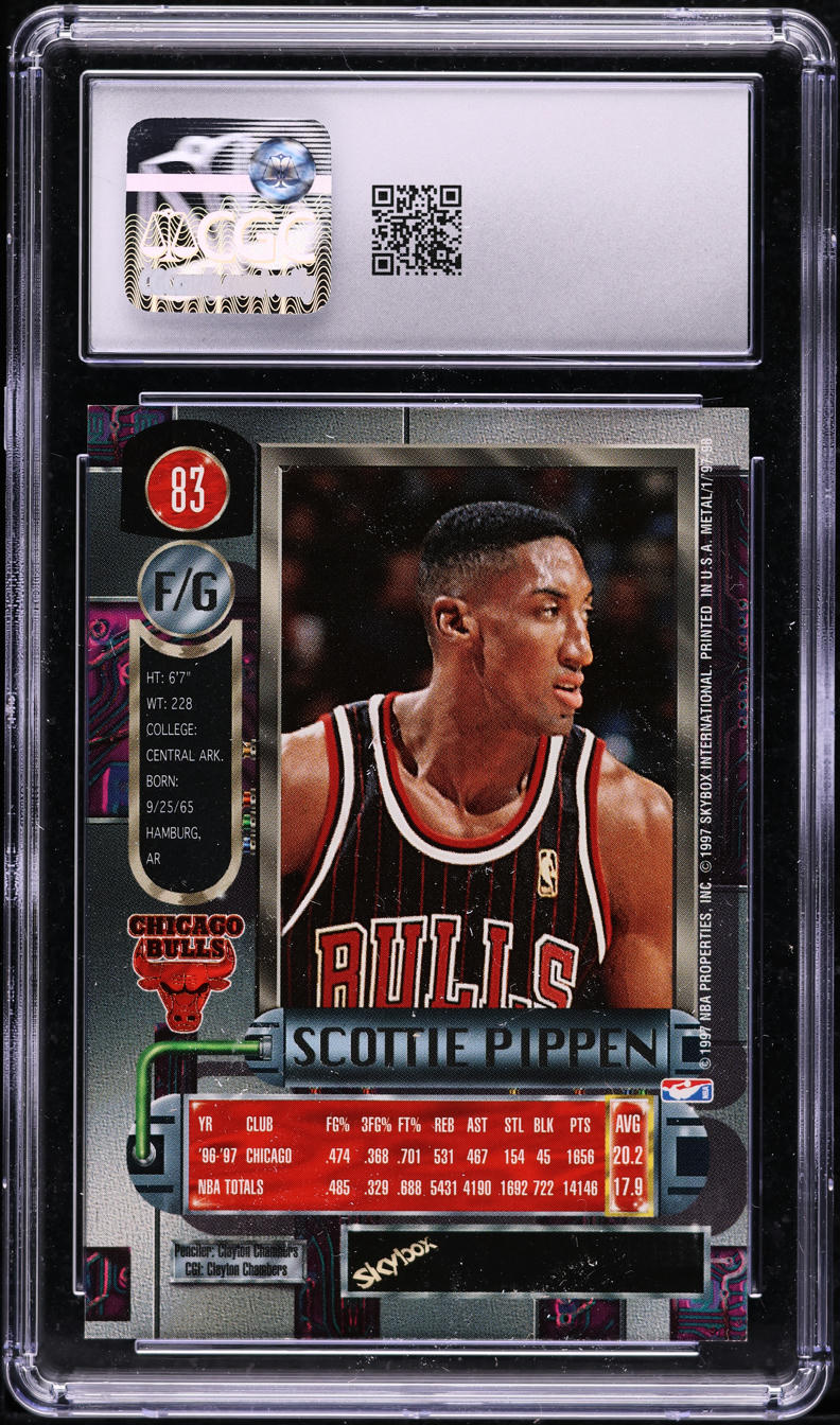 1997 Metal Universe Scottie Pippen #83 CGC 8.5 NM-MT+