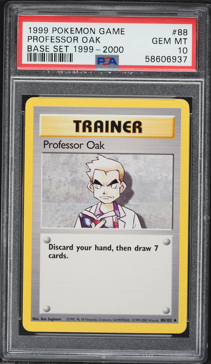 1999-2000 Pokemon Base Set Professor Oak #88 PSA 10 GEM MINT