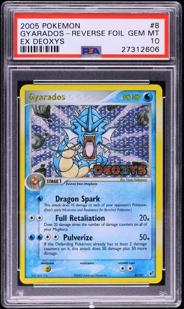2005 Pokemon EX Deoxys Reverse Holo Gyarados #8 PSA 10 GEM MINT