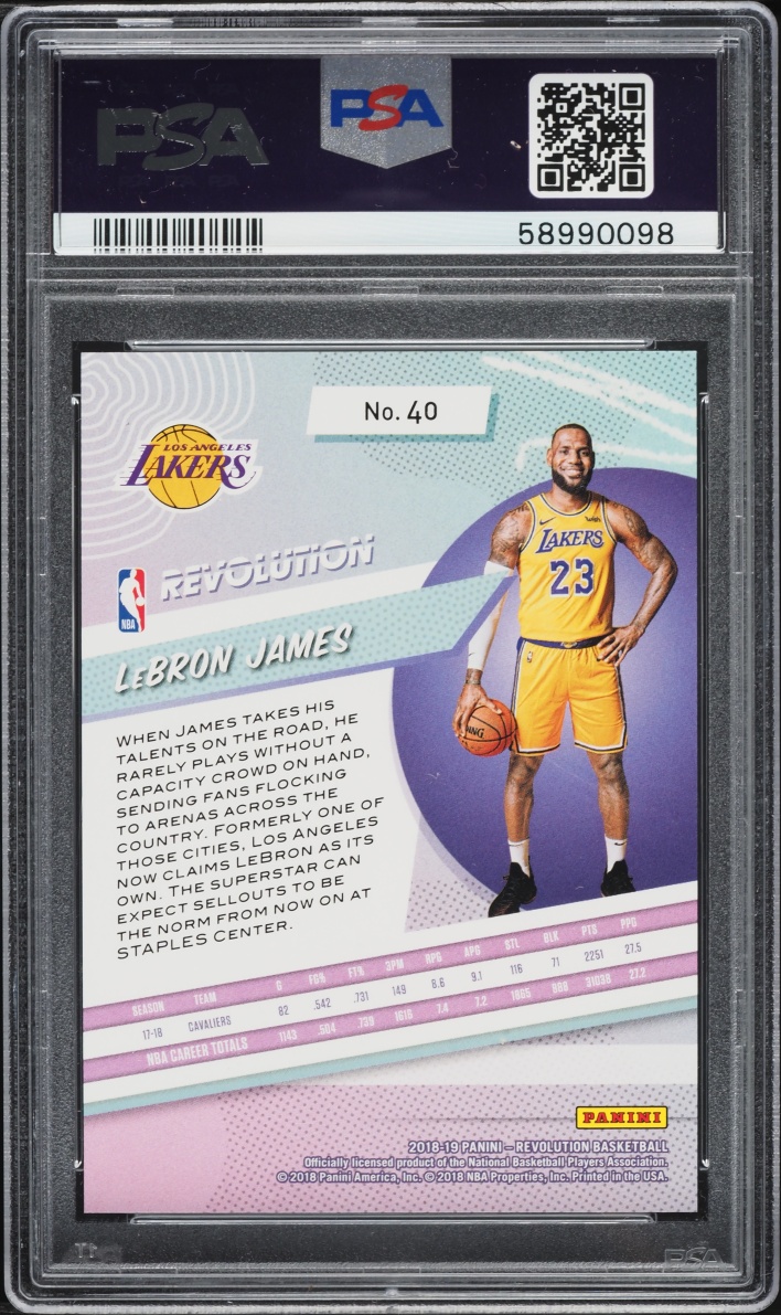 2018 Panini Revolution LeBron James #40 PSA 7 NRMT