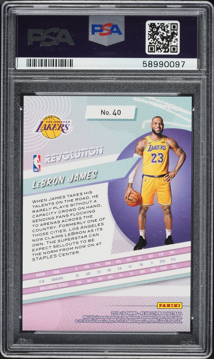 2018 Panini Revolution LeBron James #40 PSA 6 EXMT