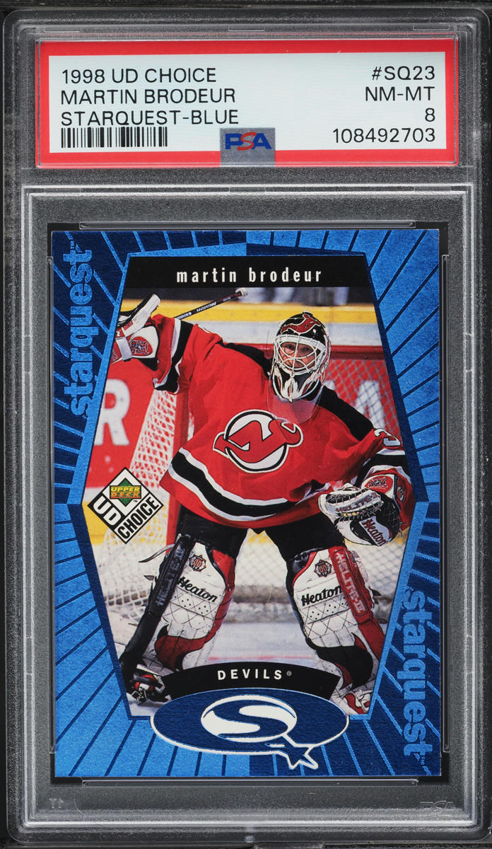 1998 Upper Deck Choice Starquest Blue Martin Brodeur #SQ23 PSA 8 NM-MT