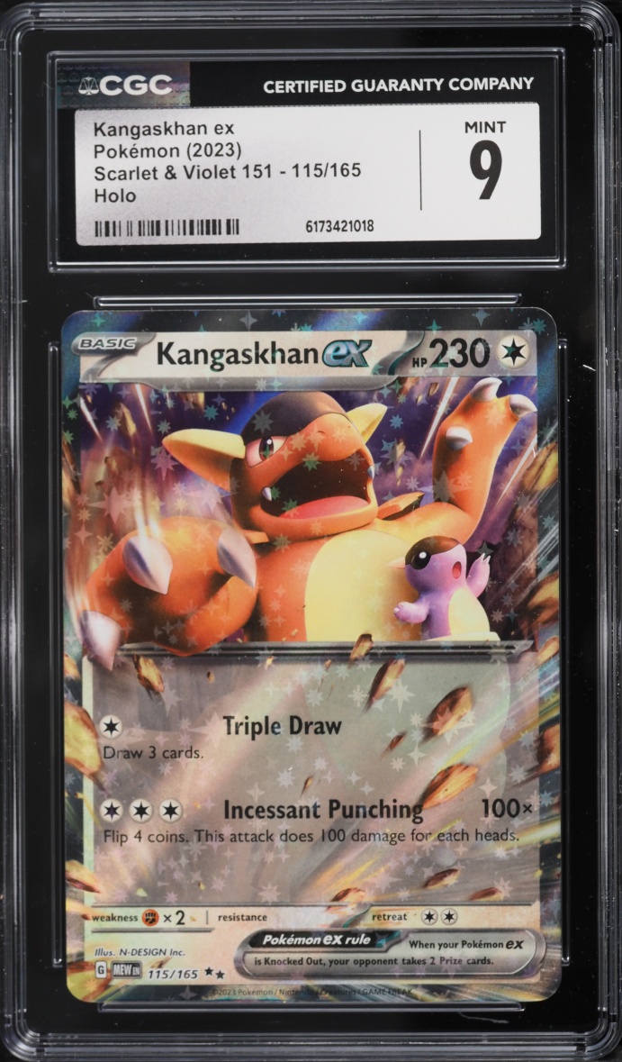 2023 Pokemon Scarlet & Violet 151 Holo Kangaskhan ex #115 CGC 9 MINT