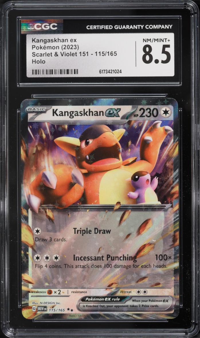 2023 Pokemon Scarlet & Violet 151 Holo Kangaskhan ex #115 CGC 8.5 NM-MT+