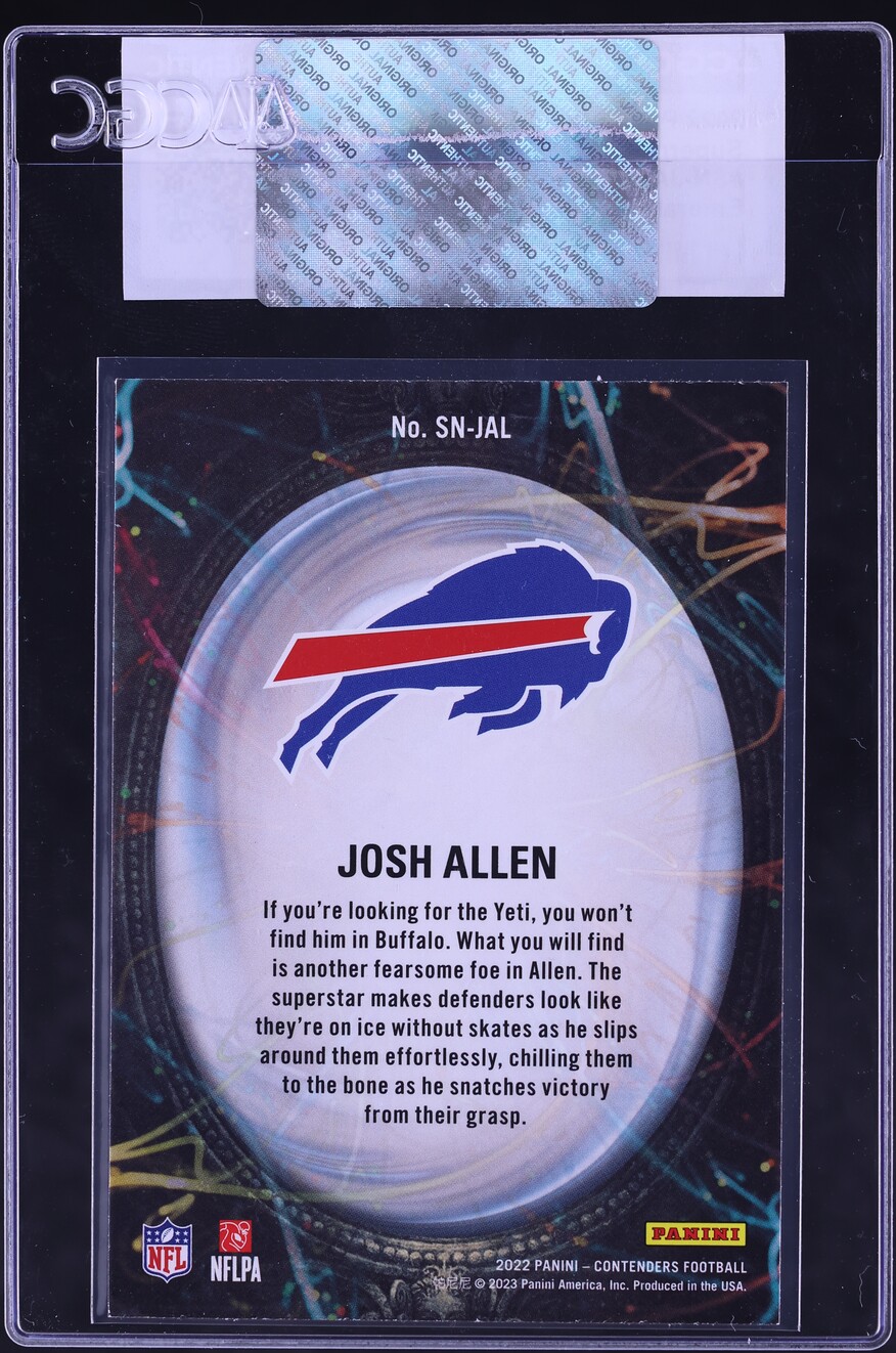 2022 Panini Contenders Supernatural Emerald Josh Allen #SN-JAL CGC AUTH