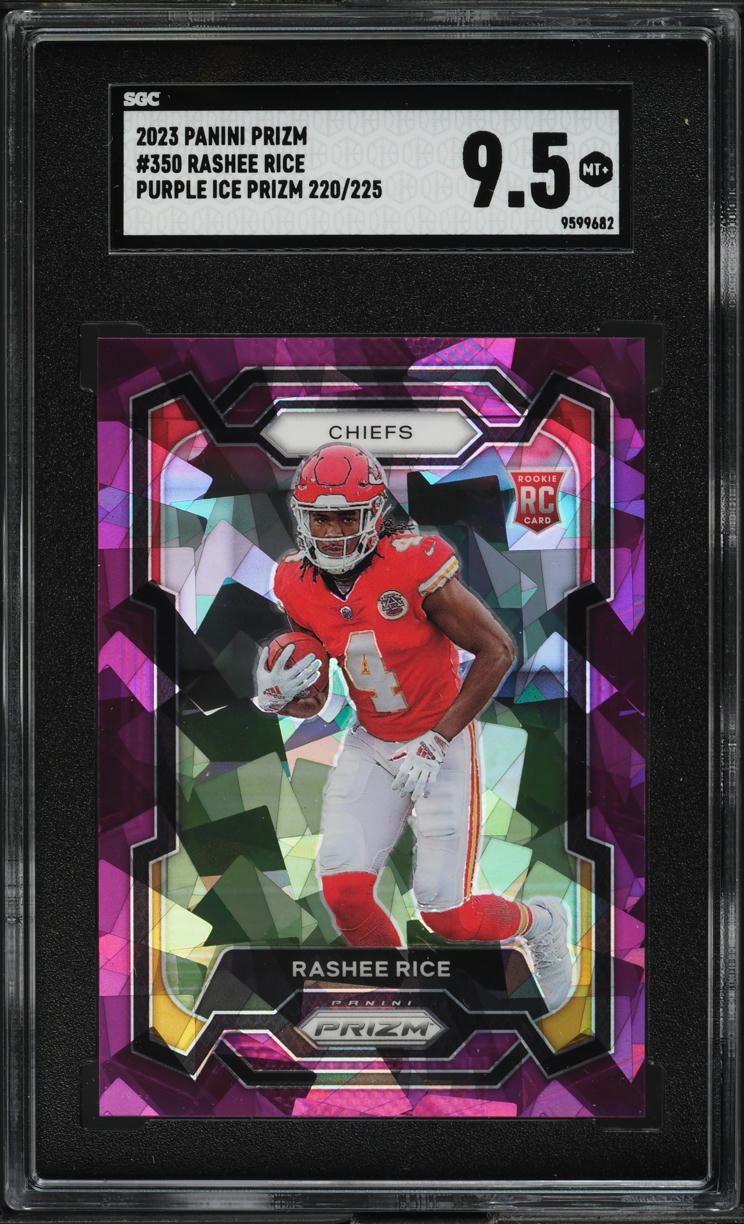 2023 Panini Prizm Purple Ice Rashee Rice ROOKIE /225 #350 SGC 9.5 MINT+