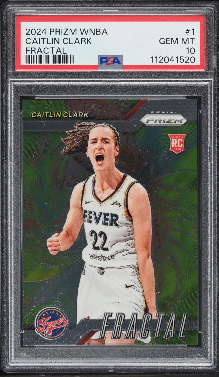 2024 Panini Prizm WNBA Fractal Caitlin Clark ROOKIE #1 PSA 10 GEM MINT