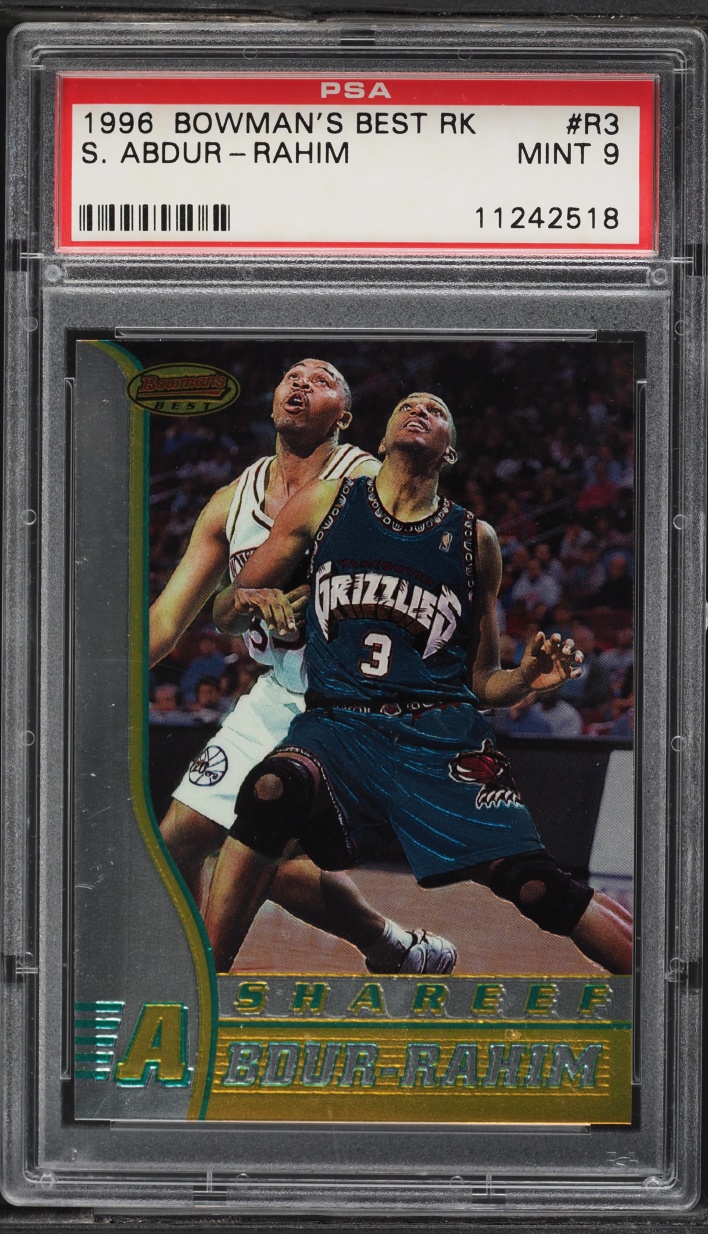 1996 Bowman's Best Shareef Abdur-Rahim ROOKIE #R3 PSA 9 MINT