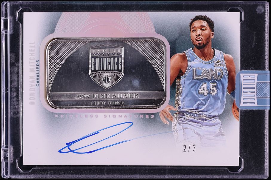 2024 Panini Eminence Priceless Signatures Silver Bar Donovan Mitchell AUTO /3 #PSS-MIT