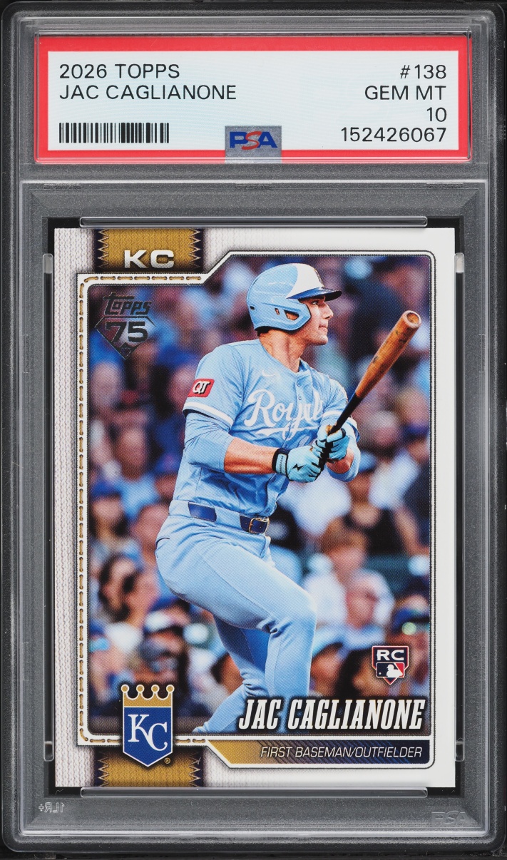 2026 Topps Jac Caglianone ROOKIE #138 PSA 10 GEM MINT