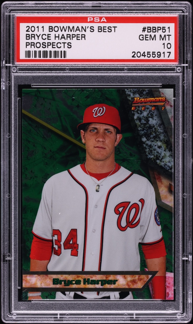2011 Bowman's Best Bryce Harper PROSPECT #BBP51 PSA 10 GEM MINT