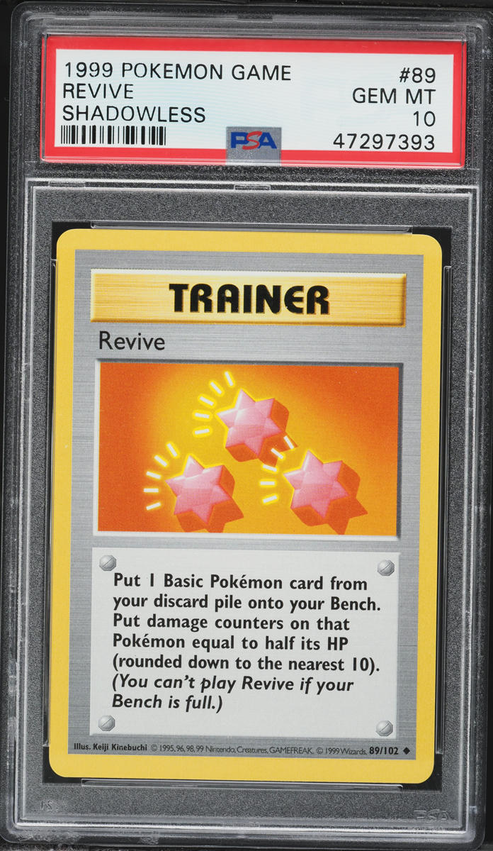 1999 Pokemon Base Set Shadowless Revive #89 PSA 10 GEM MINT