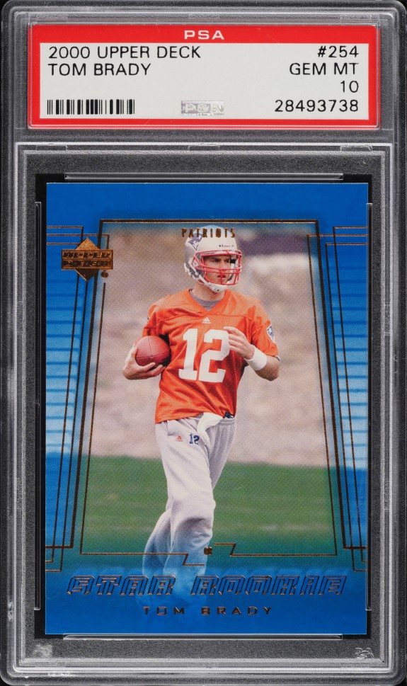 2000 Upper Deck Football Tom Brady ROOKIE #254 PSA 10 GEM MINT