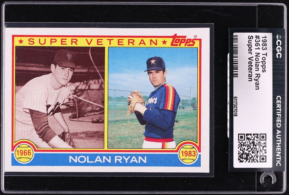 1983 Topps Nolan Ryan SUPER VETERAN #361 CGC AUTH