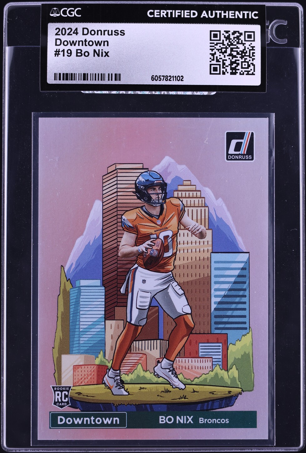 2024 Donruss Downtown Bo Nix ROOKIE #19 CGC AUTH