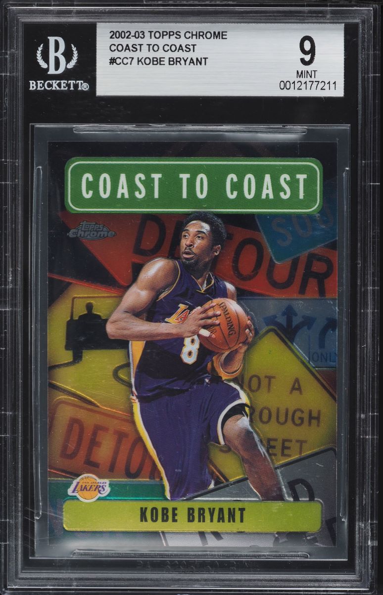 2002 Topps Chrome Coast To Coast Kobe Bryant #CC7 BGS 9 MINT