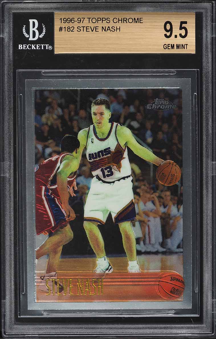 1996 Topps Basketball Steve Nash ROOKIE #182 PSA 10 GEM MINT on
