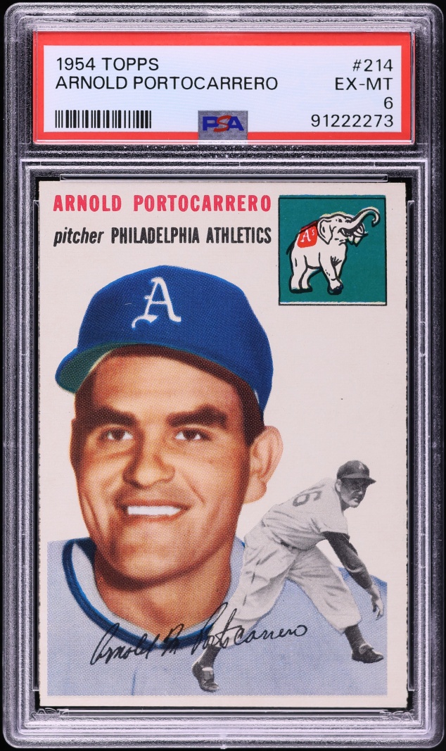 1954 Topps Arnold Portocarrero #214 PSA 6 EXMT