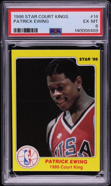 1986 Star Court Kings Patrick Ewing ROOKIE #14 PSA 6 EXMT