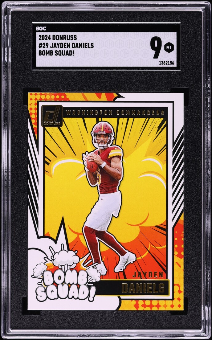 2024 Donruss Bomb Squad! Jayden Daniels ROOKIE #29 SGC 9 MINT