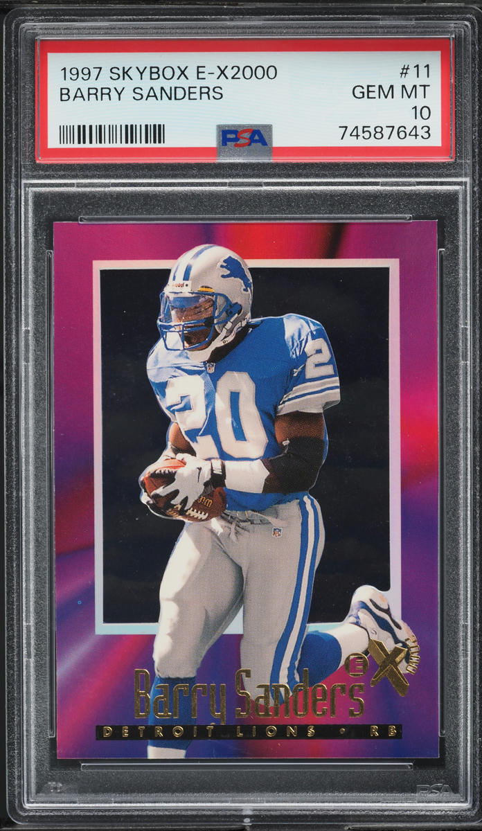 1997 Skybox E-X2000 Barry Sanders #11 PSA 10 GEM MINT