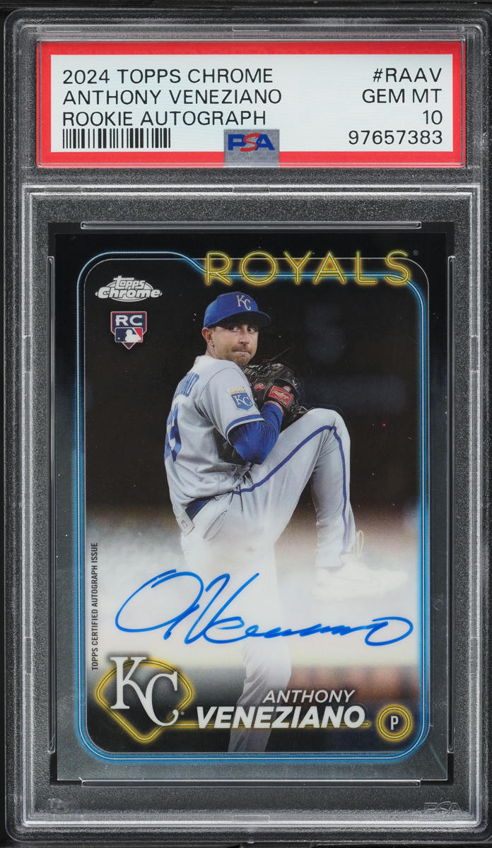 2024 Topps Chrome Anthony Veneziano ROOKIE AUTO #RA-AV PSA 10 GEM MINT