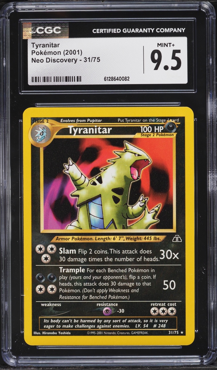 2001 Pokemon Neo Discovery Tyranitar #31 CGC 9.5 MINT+