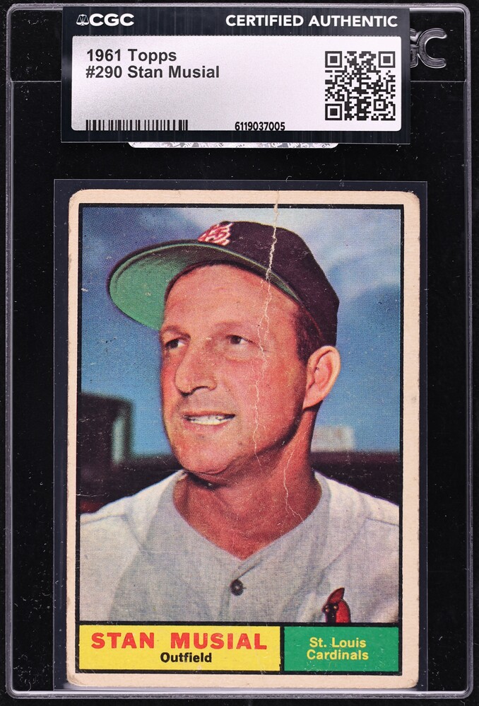 1961 Topps Stan Musial #290 CGC AUTH