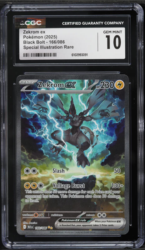 2025 Pokemon Japanese SV Black Bolt Full Art Zekrom ex #161 CGC 10