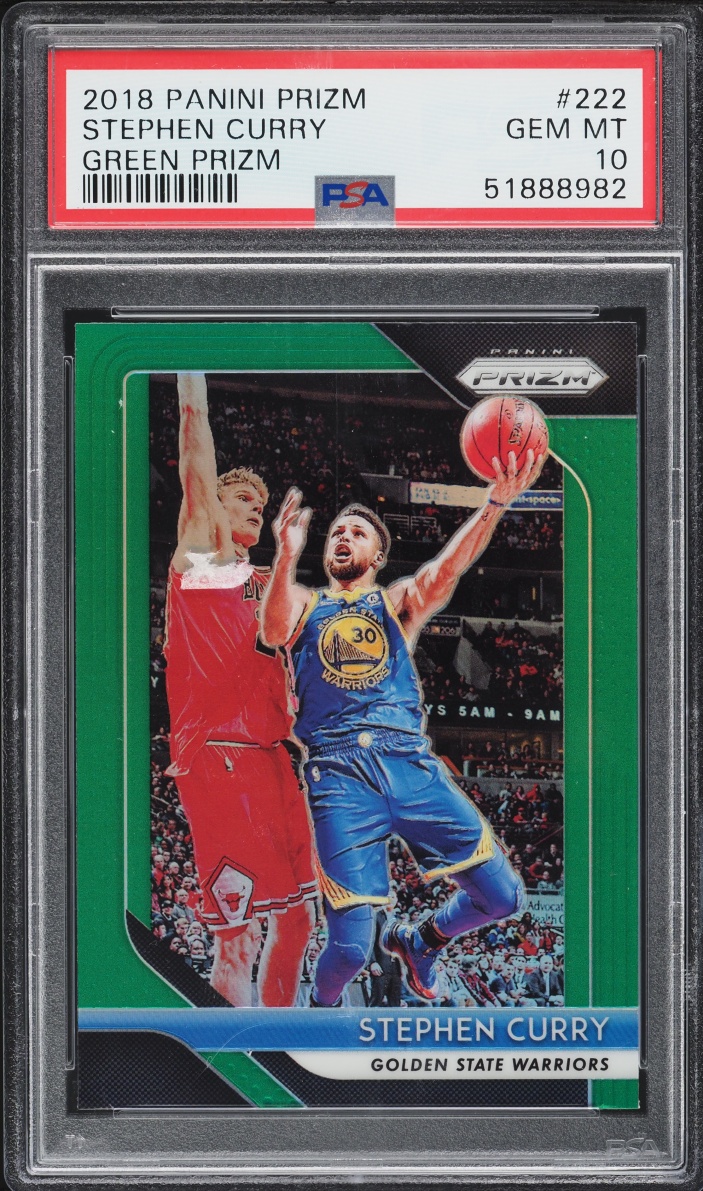 2018 Panini Prizm Green Stephen Curry #222 PSA 10 GEM MINT
