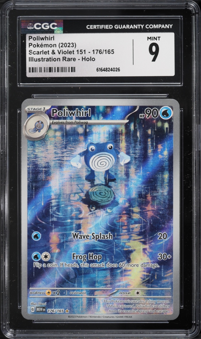 2023 Pokemon Scarlet & Violet 151 IR Poliwhirl #176 CGC 9 MINT