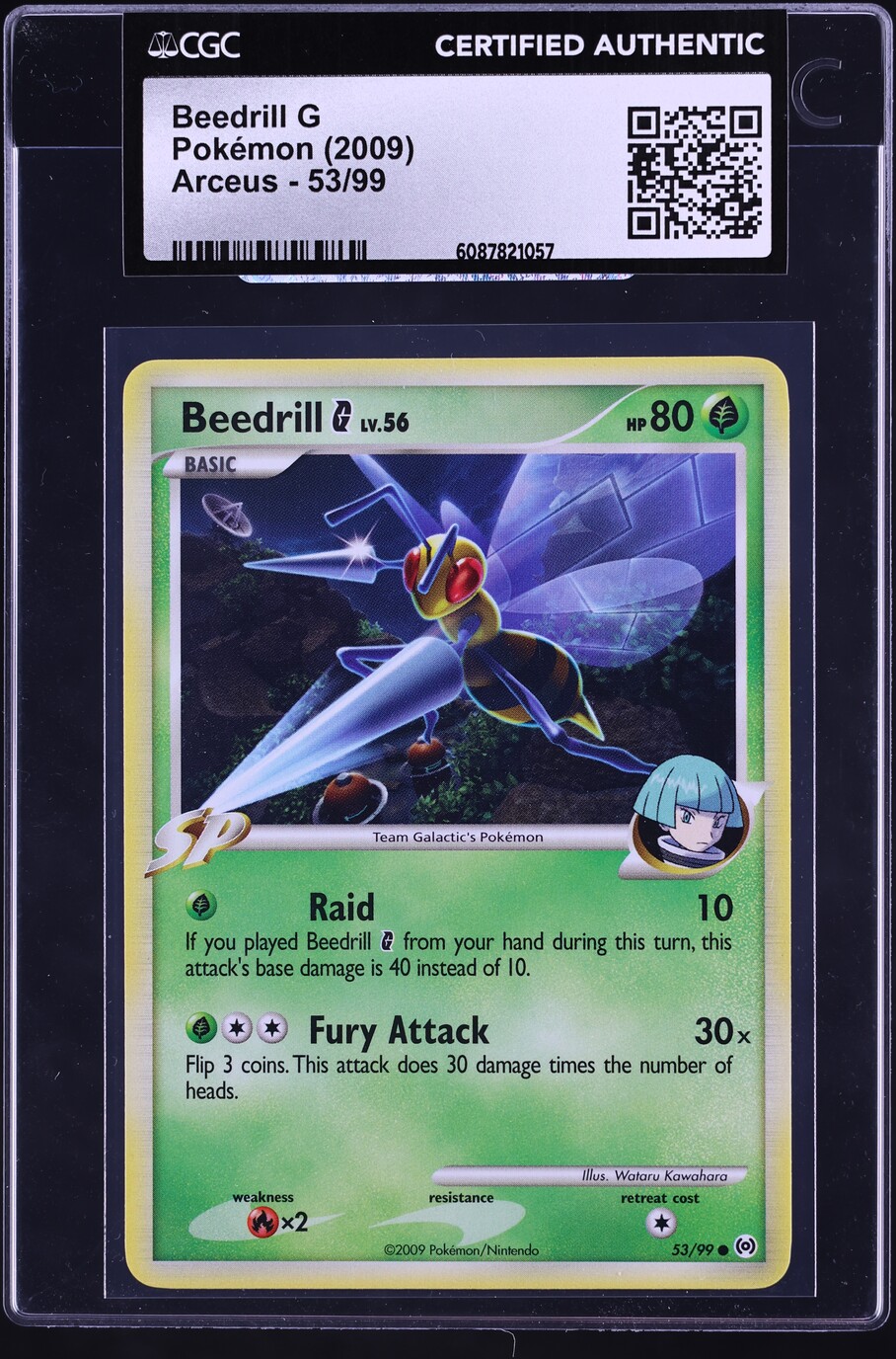 2009 Pokemon Platinum Arceus Beedrill G #53 CGC AUTH