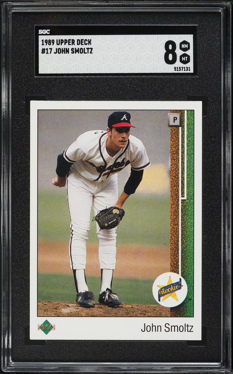 1989 Upper Deck John Smoltz ROOKIE #17 SGC 8 NM-MT